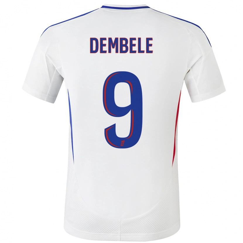 Danxen Herren Moussa Dembele #9 Weiß Blau Heimtrikot Trikot 2024/25 T-Shirt