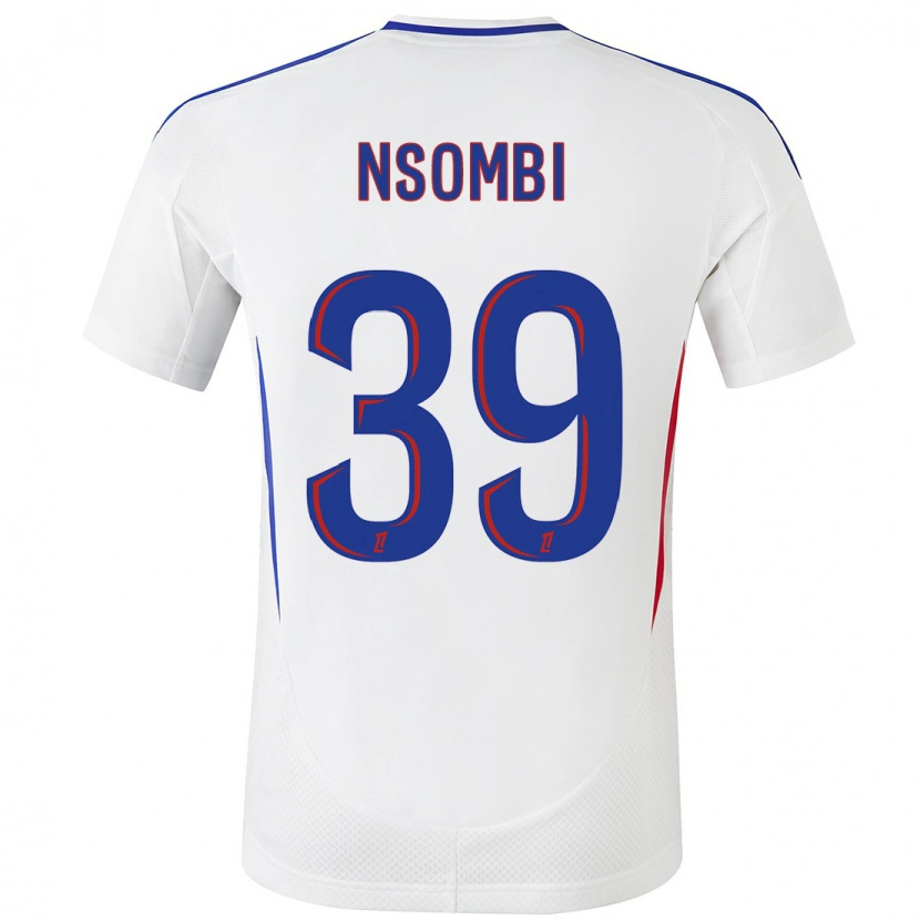 Danxen Herren Gael Nsombi #39 Weiß Blau Heimtrikot Trikot 2024/25 T-Shirt