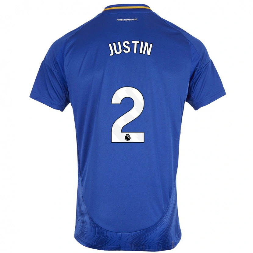 Danxen Herren James Justin #2 Blau Weiß Heimtrikot Trikot 2024/25 T-Shirt