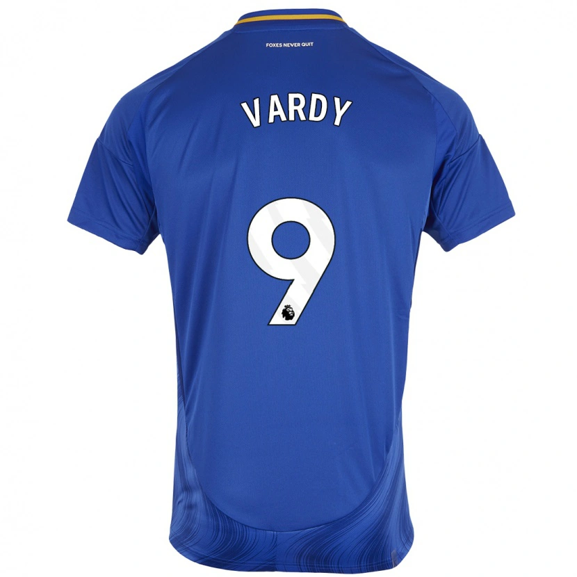 Danxen Herren Jamie Vardy #9 Blau Weiß Heimtrikot Trikot 2024/25 T-Shirt