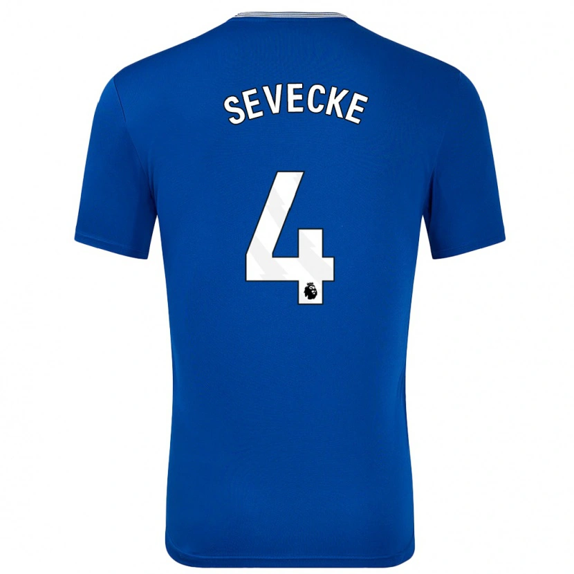 Danxen Herren Rikke Sevecke #4 Blau Mit Heimtrikot Trikot 2024/25 T-Shirt