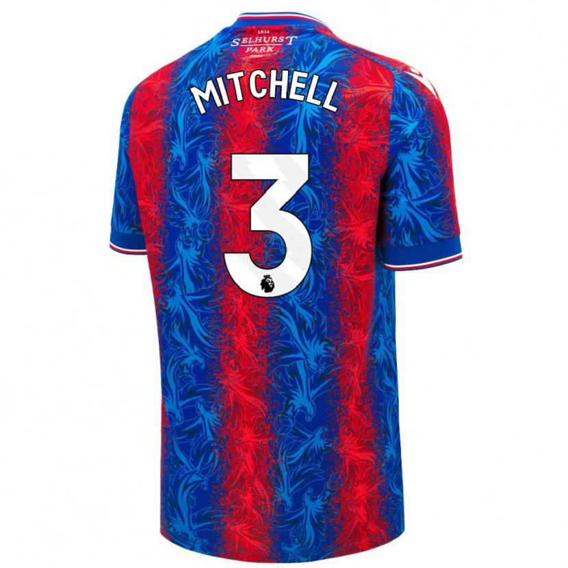 Danxen Herren Tyrick Mitchell #3 Rot Blauen Streifen Heimtrikot Trikot 2024/25 T-Shirt