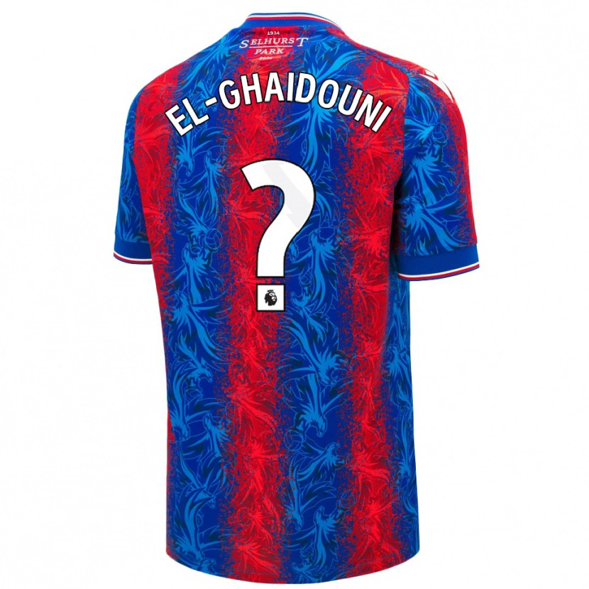 Danxen Herren Nabil El-Ghaidouni Taitt #0 Rot Blauen Streifen Heimtrikot Trikot 2024/25 T-Shirt