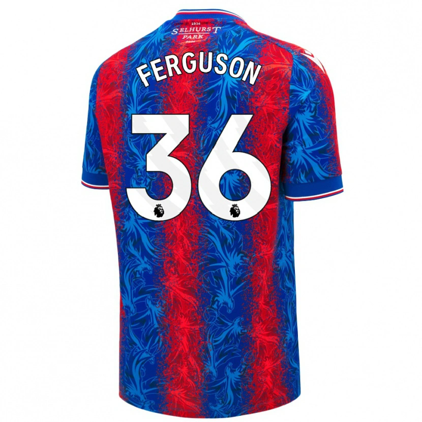 Danxen Herren Nathan Ferguson #36 Rot Blauen Streifen Heimtrikot Trikot 2024/25 T-Shirt