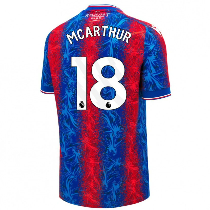 Danxen Herren James Mcarthur #18 Rot Blauen Streifen Heimtrikot Trikot 2024/25 T-Shirt