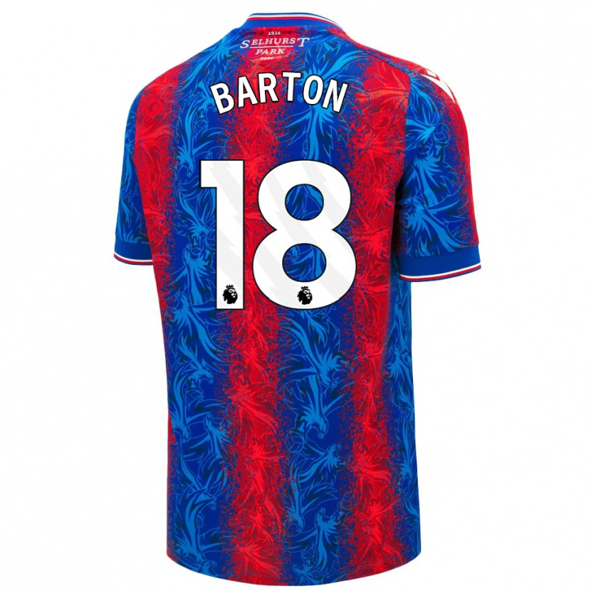 Danxen Herren Kirsty Barton #18 Rot Blauen Streifen Heimtrikot Trikot 2024/25 T-Shirt
