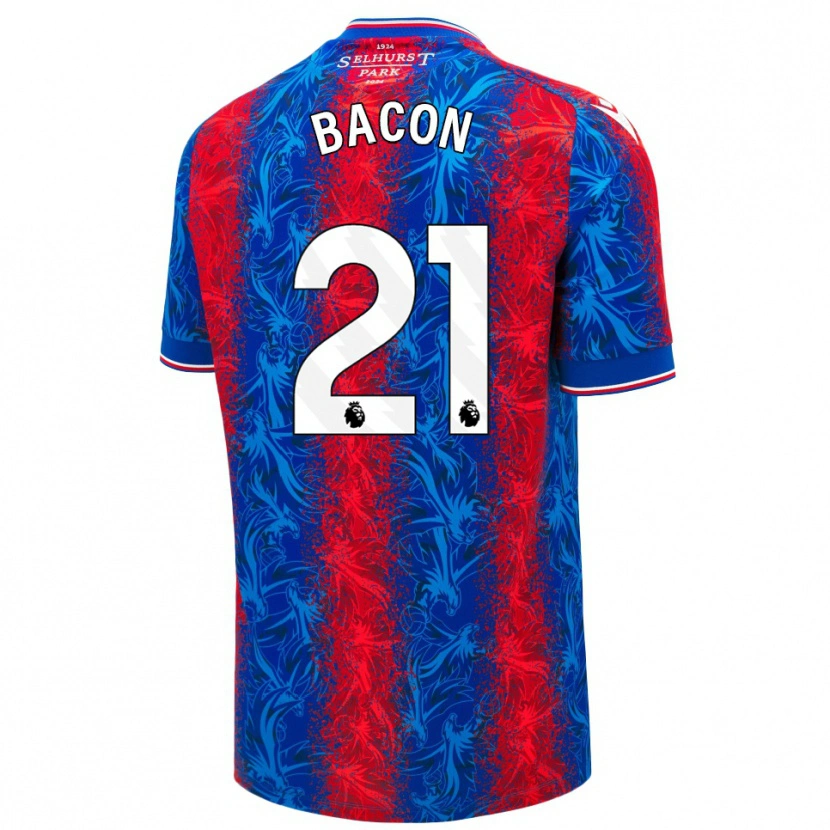 Danxen Herren Skye Bacon #21 Rot Blauen Streifen Heimtrikot Trikot 2024/25 T-Shirt