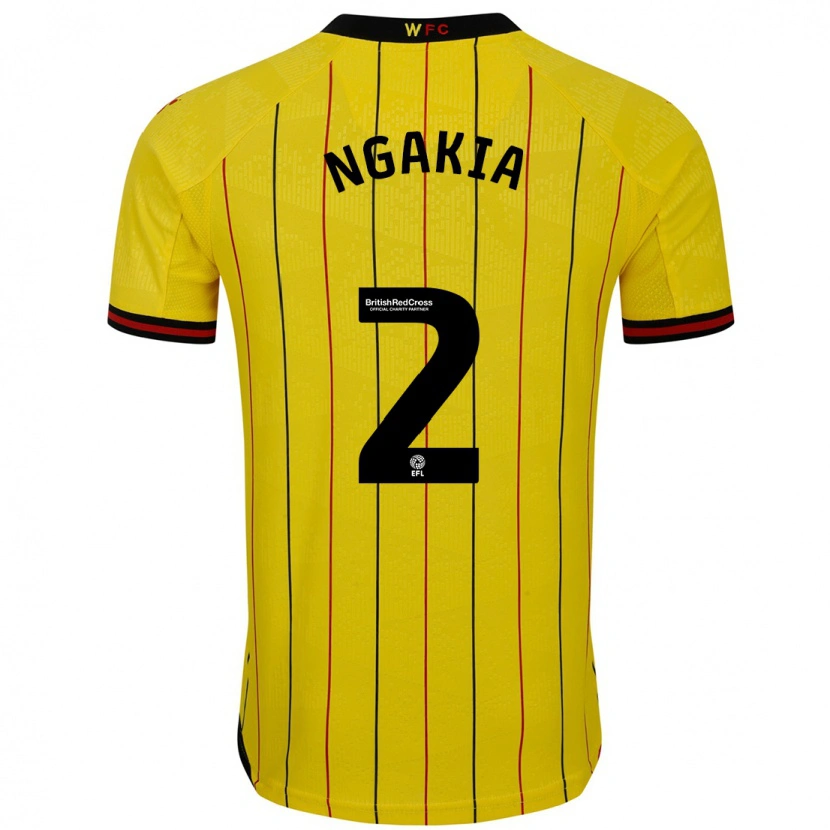 Danxen Herren Jeremy Ngakia #2 Gelb Schwarz Heimtrikot Trikot 2024/25 T-Shirt