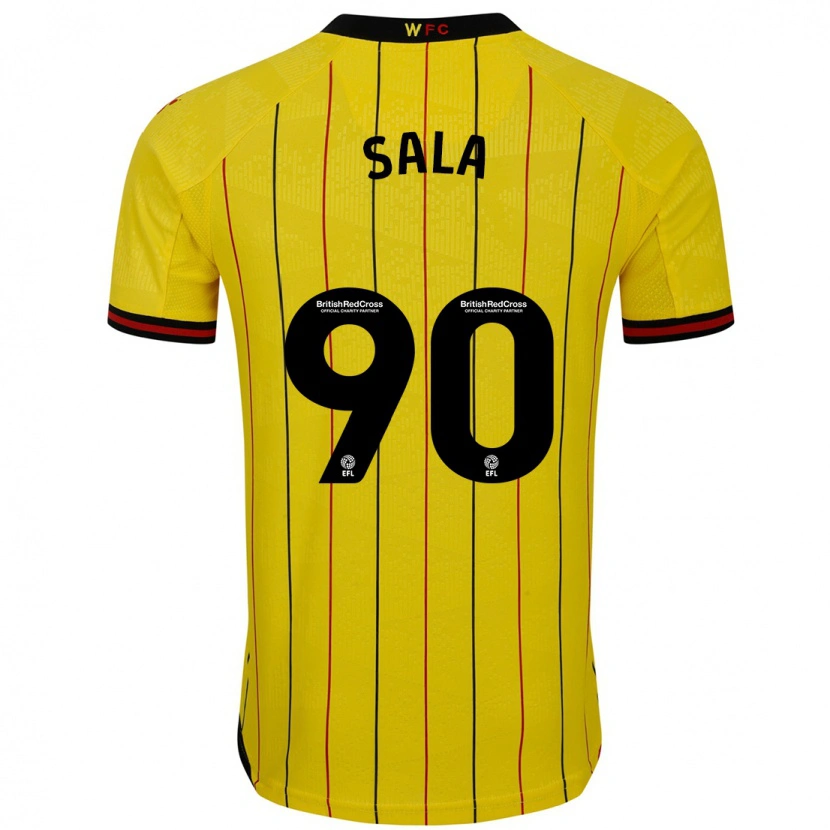 Danxen Herren Joel Sala #90 Gelb Schwarz Heimtrikot Trikot 2024/25 T-Shirt