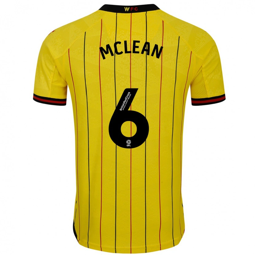 Danxen Herren Sophie Mclean #6 Gelb Schwarz Heimtrikot Trikot 2024/25 T-Shirt