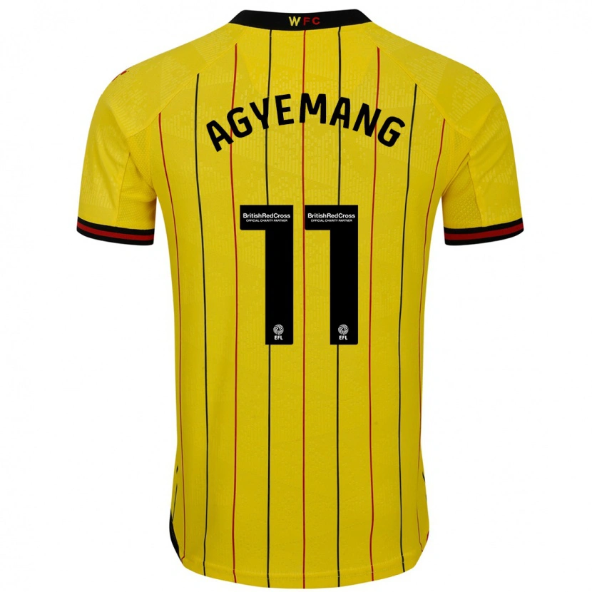 Danxen Herren Michelle Agyemang #11 Gelb Schwarz Heimtrikot Trikot 2024/25 T-Shirt