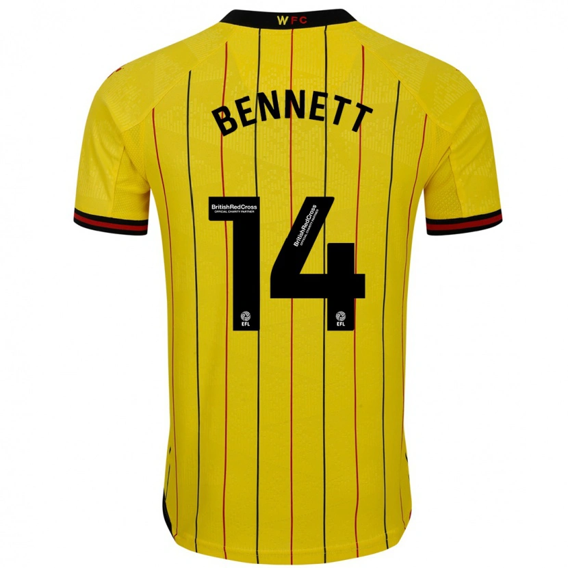 Danxen Herren Harley Bennett #14 Gelb Schwarz Heimtrikot Trikot 2024/25 T-Shirt