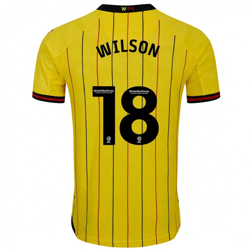 Danxen Herren Poppy Wilson #18 Gelb Schwarz Heimtrikot Trikot 2024/25 T-Shirt