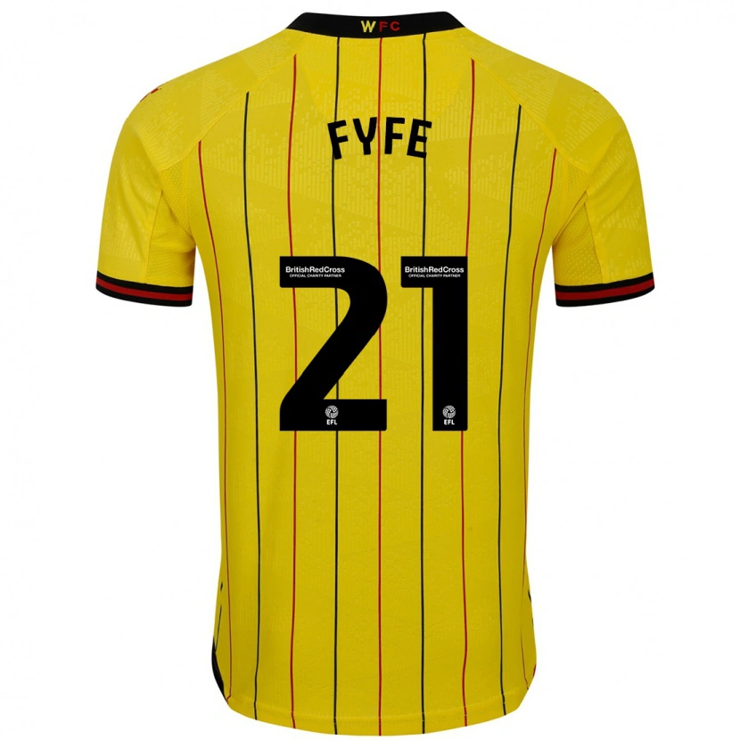Danxen Herren Flo Fyfe #21 Gelb Schwarz Heimtrikot Trikot 2024/25 T-Shirt