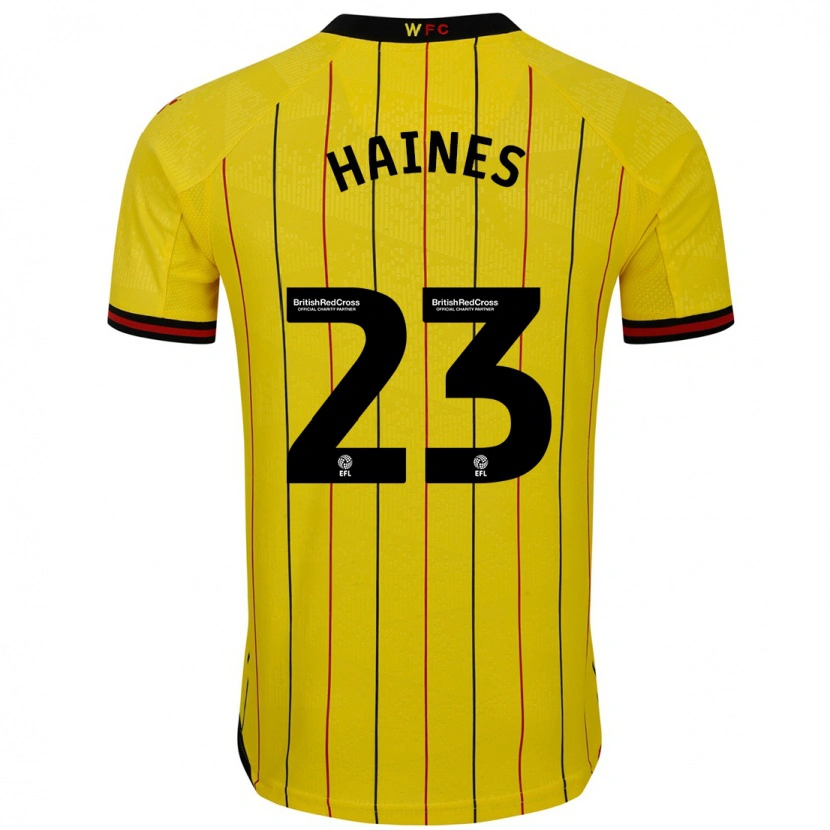 Danxen Herren Coral-Jade Haines #23 Gelb Schwarz Heimtrikot Trikot 2024/25 T-Shirt