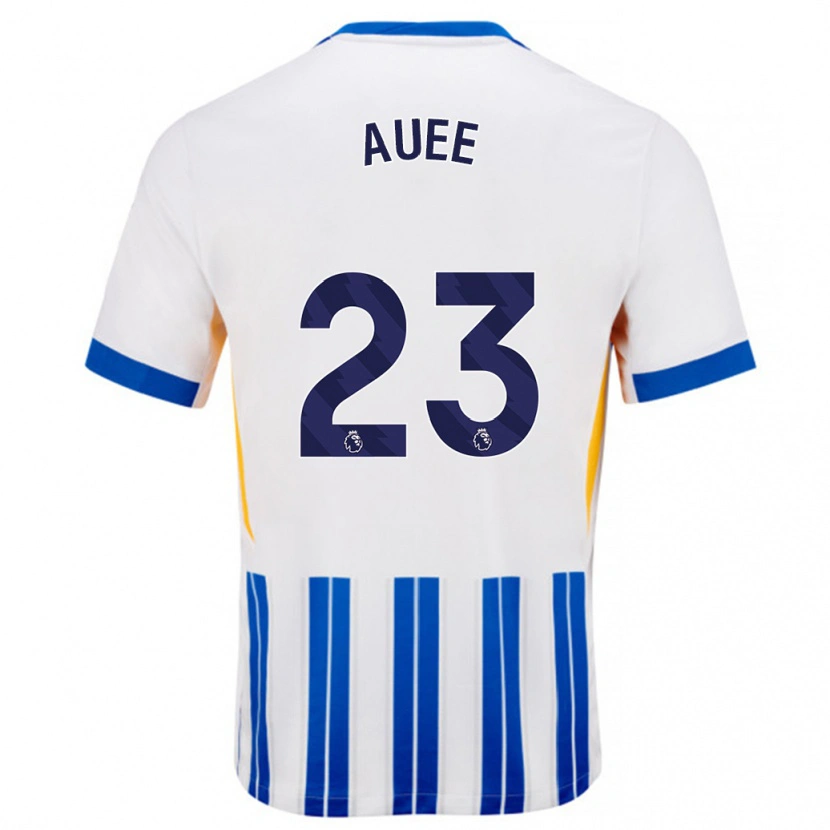 Danxen Herren Marit Auée #23 Weiß Blaue Nadelstreifen Heimtrikot Trikot 2024/25 T-Shirt