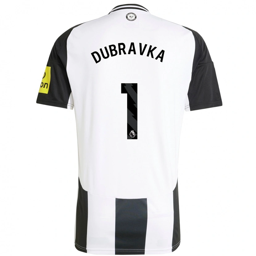 Danxen Herren Martin Dúbravka #1 Weiß Schwarz Heimtrikot Trikot 2024/25 T-Shirt