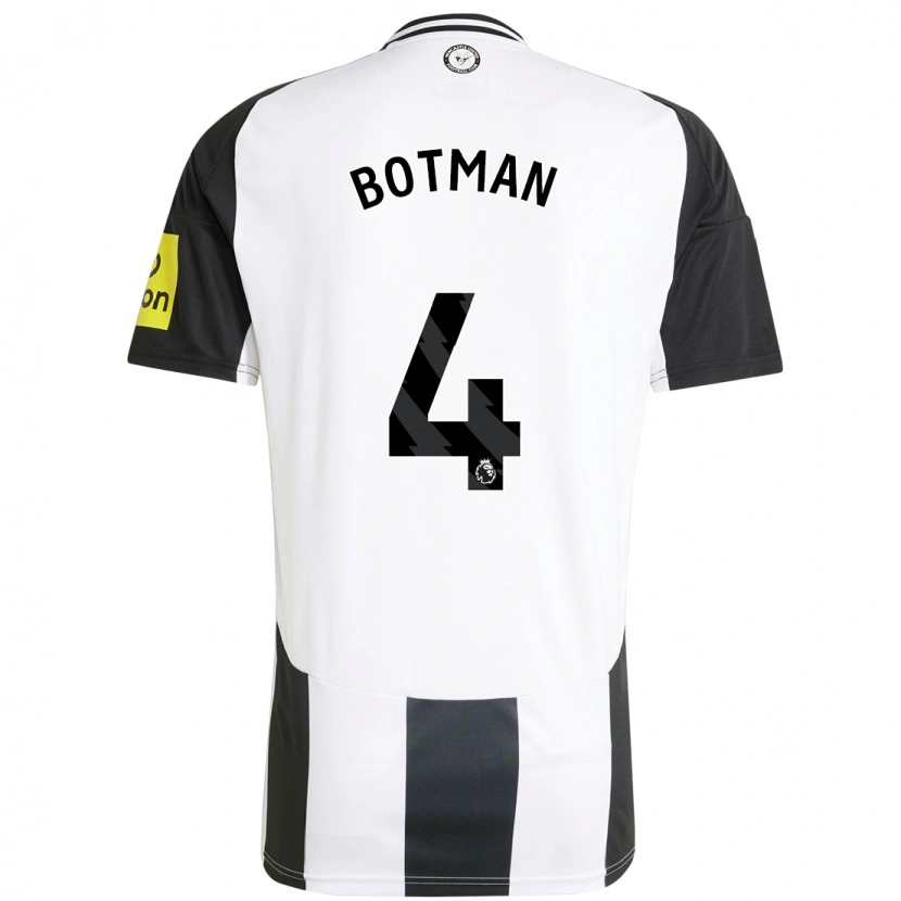 Danxen Herren Sven Botman #4 Weiß Schwarz Heimtrikot Trikot 2024/25 T-Shirt