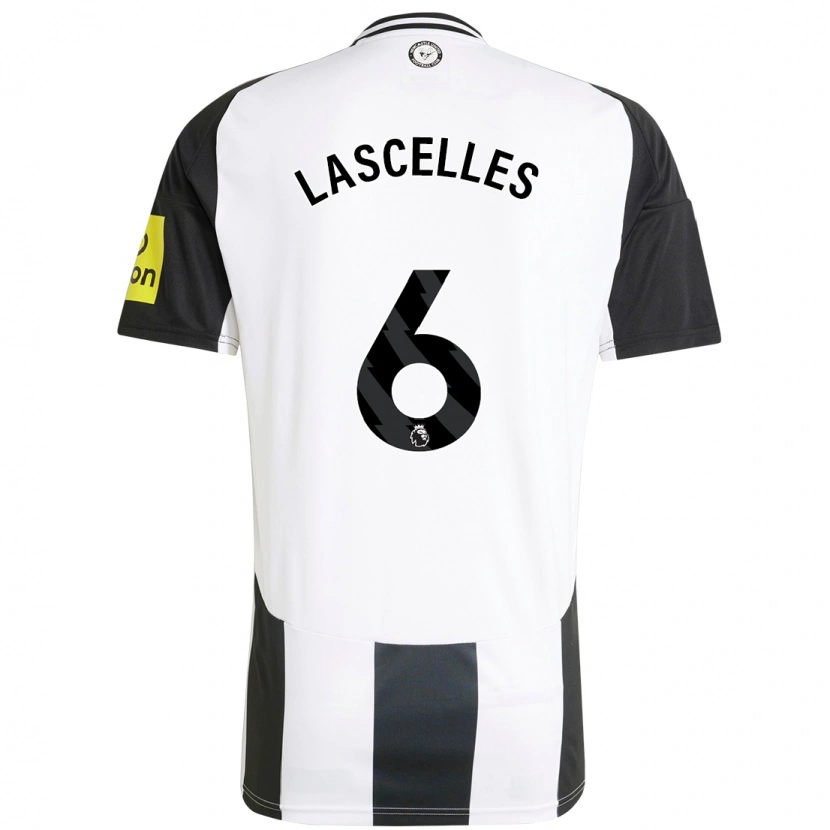 Danxen Herren Jamaal Lascelles #6 Weiß Schwarz Heimtrikot Trikot 2024/25 T-Shirt