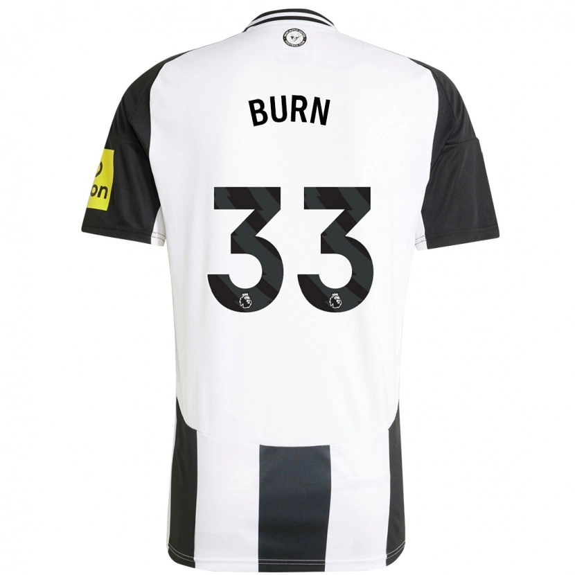 Danxen Herren Dan Burn #33 Weiß Schwarz Heimtrikot Trikot 2024/25 T-Shirt