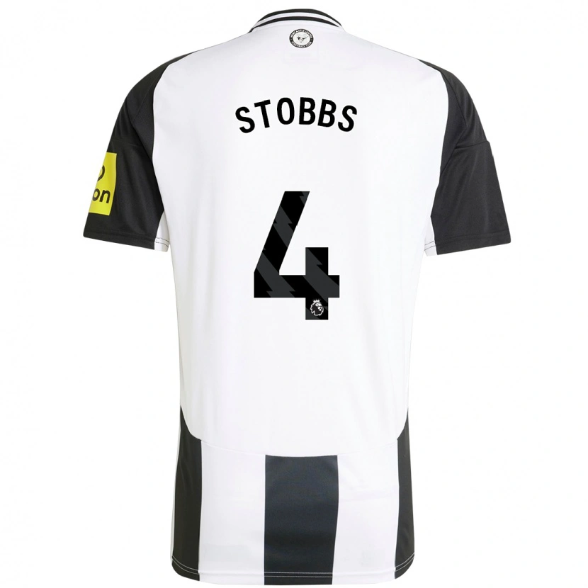 Danxen Herren Amber-Keegan Stobbs #4 Weiß Schwarz Heimtrikot Trikot 2024/25 T-Shirt