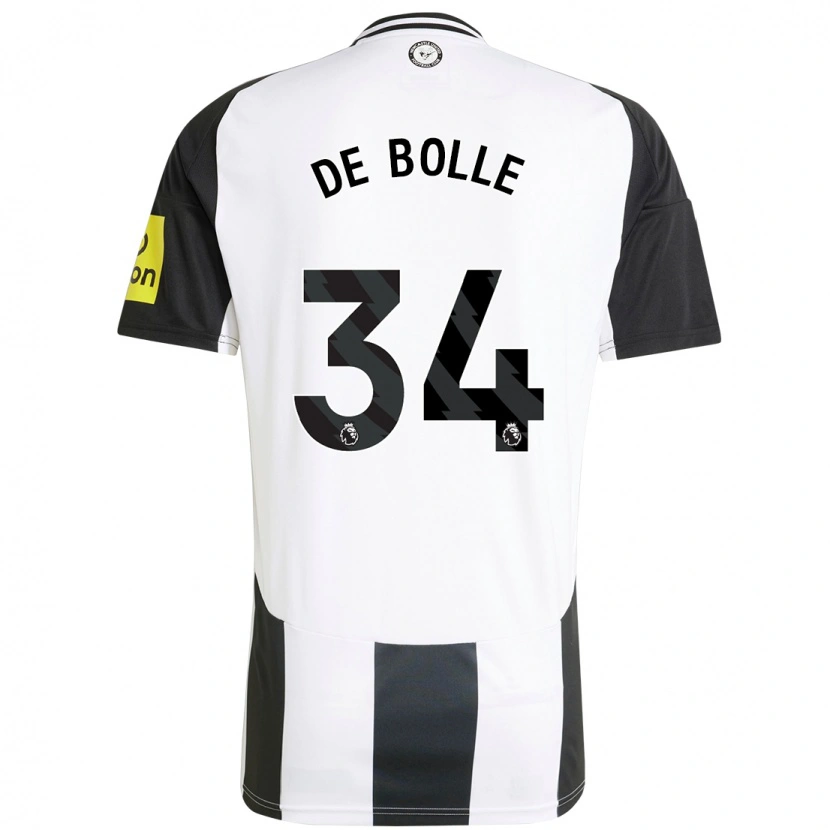 Danxen Herren Lucas De Bolle #34 Weiß Schwarz Heimtrikot Trikot 2024/25 T-Shirt