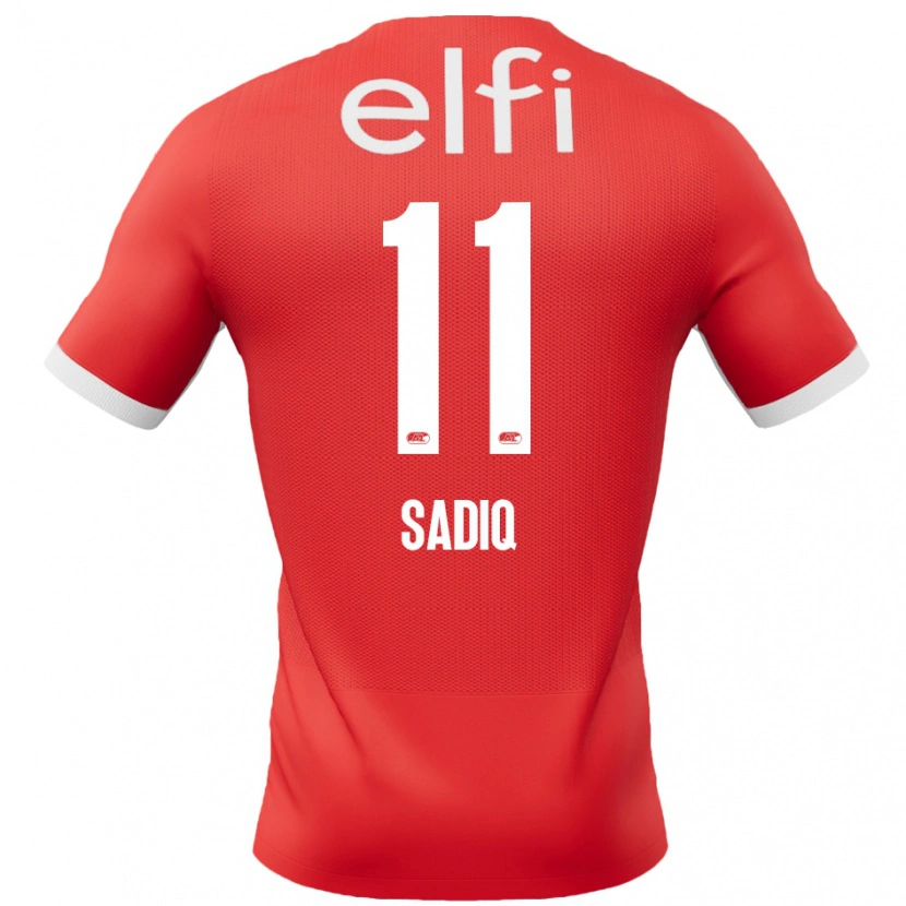Danxen Herren Ibrahim Sadiq #11 Rot Weiß Heimtrikot Trikot 2024/25 T-Shirt