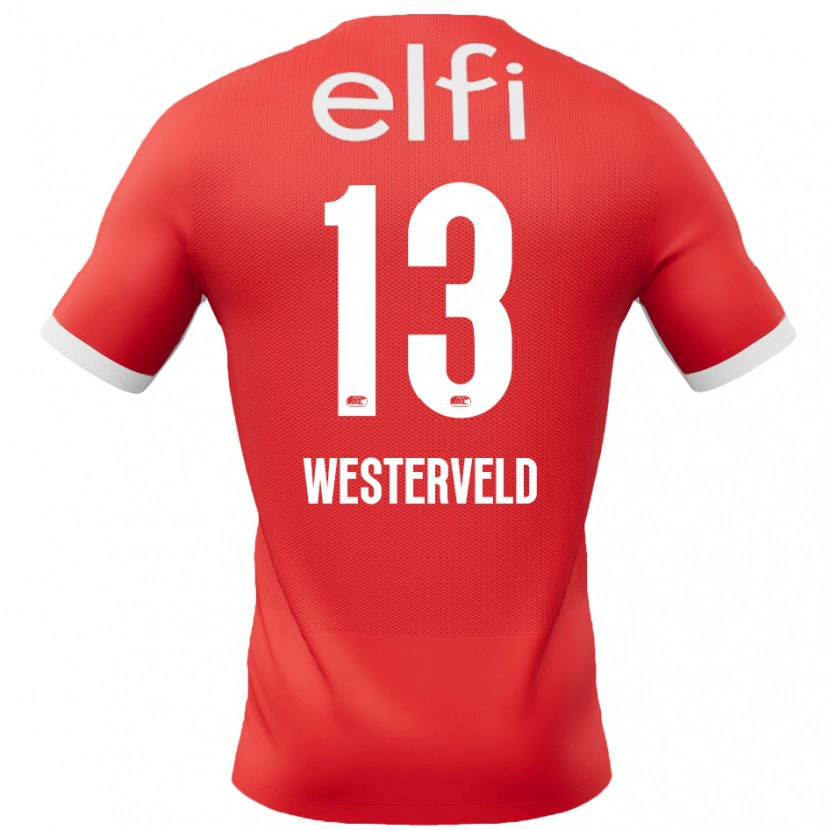 Danxen Herren Sem Westerveld #13 Rot Weiß Heimtrikot Trikot 2024/25 T-Shirt