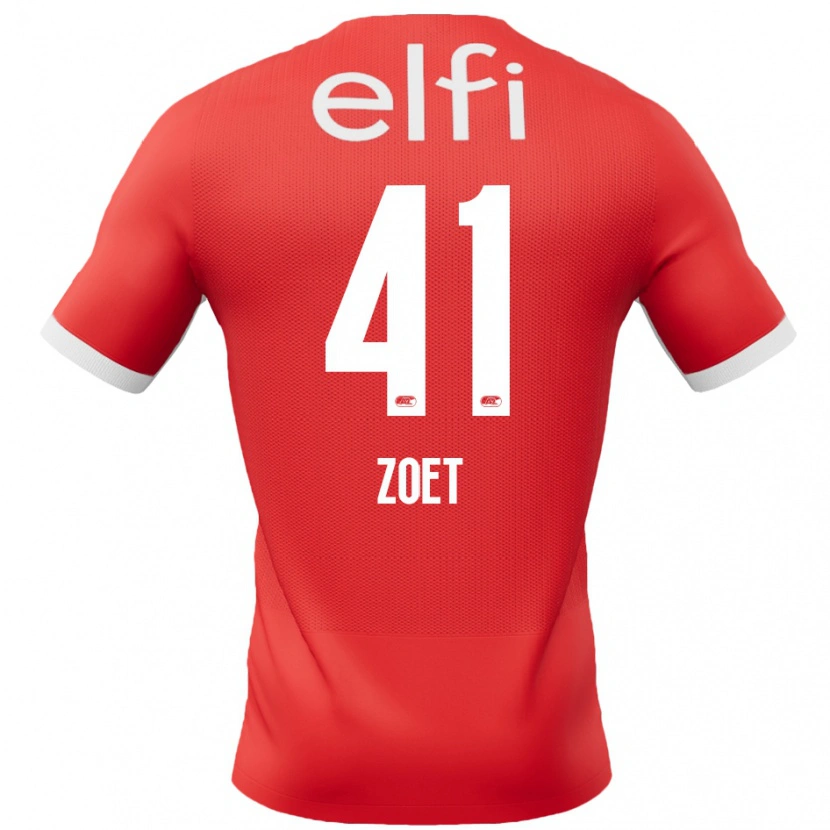 Danxen Herren Jeroen Zoet #41 Rot Weiß Heimtrikot Trikot 2024/25 T-Shirt