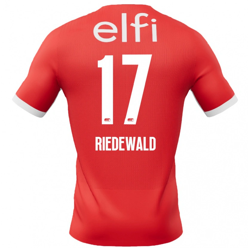 Danxen Herren Kenzo Riedewald #17 Rot Weiß Heimtrikot Trikot 2024/25 T-Shirt