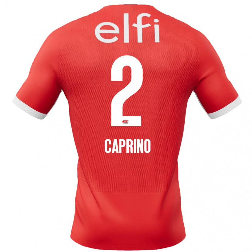 Danxen Herren Ginia Caprino #2 Rot Weiß Heimtrikot Trikot 2024/25 T-Shirt