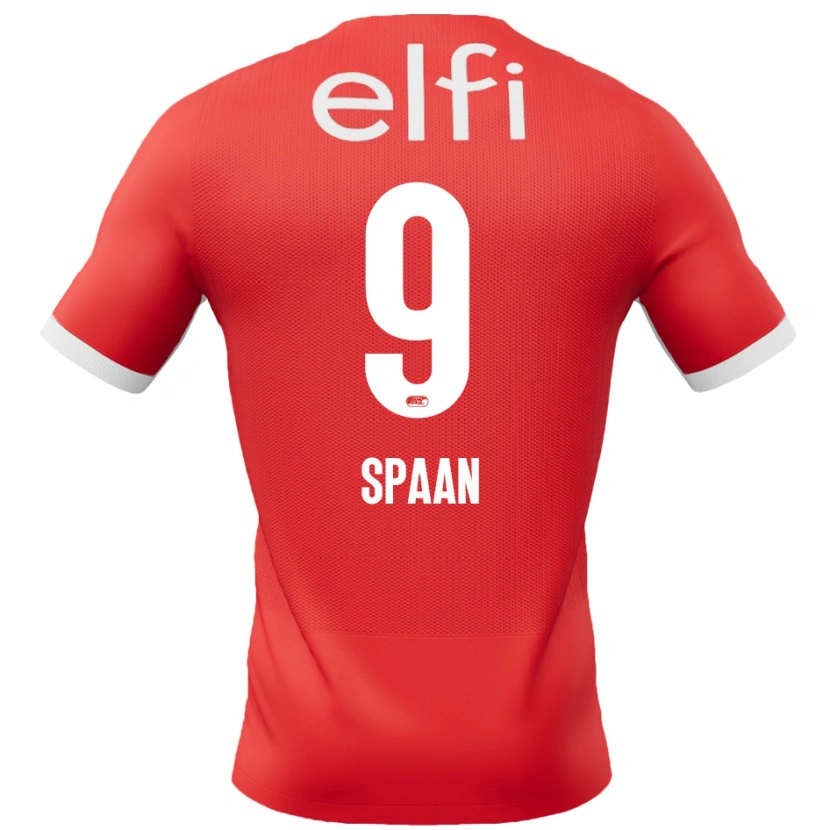 Danxen Herren Floor Spaan #9 Rot Weiß Heimtrikot Trikot 2024/25 T-Shirt