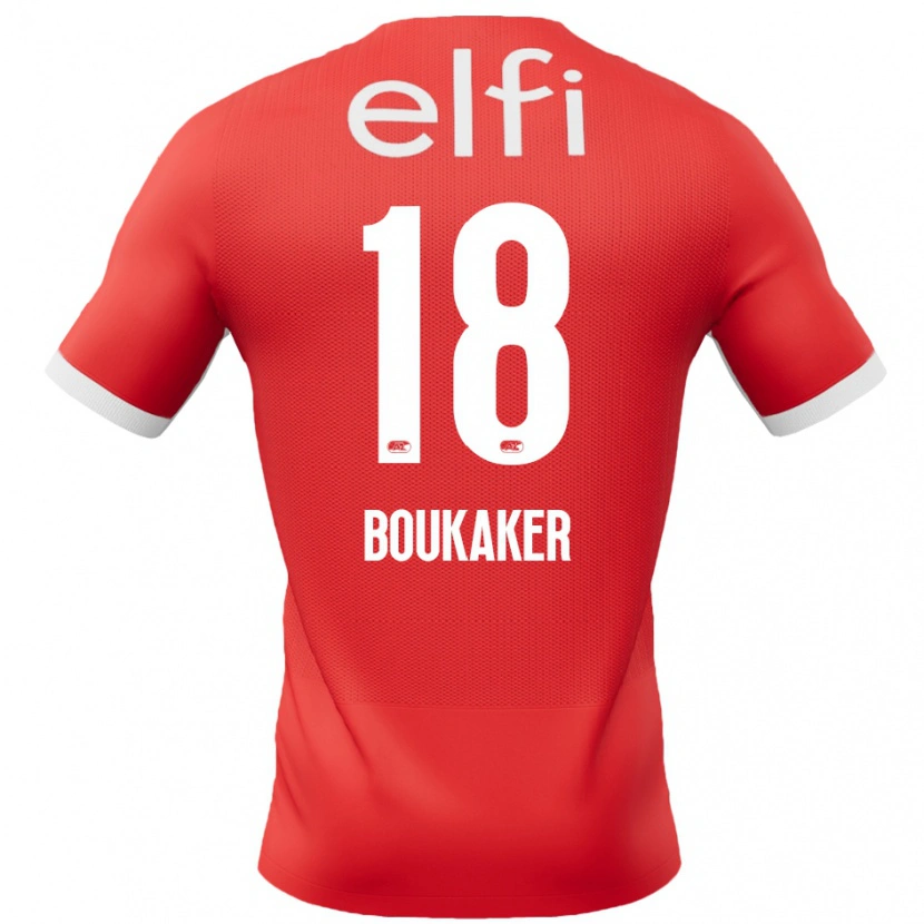 Danxen Herren Romaissa Boukaker #18 Rot Weiß Heimtrikot Trikot 2024/25 T-Shirt