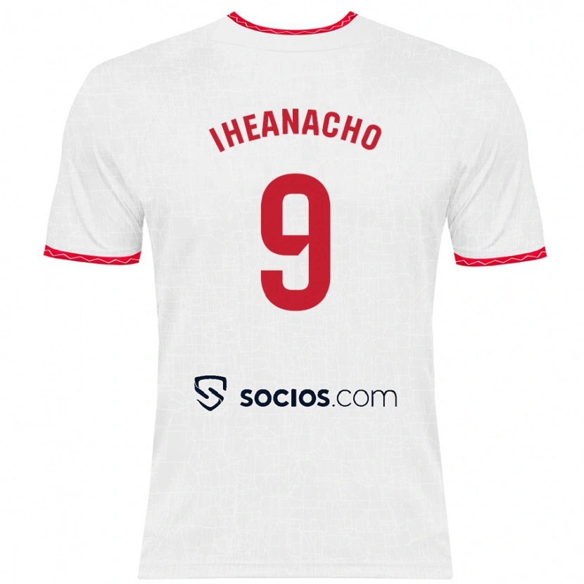 Danxen Herren Kelechi Iheanacho #9 Weiß Rot Heimtrikot Trikot 2024/25 T-Shirt