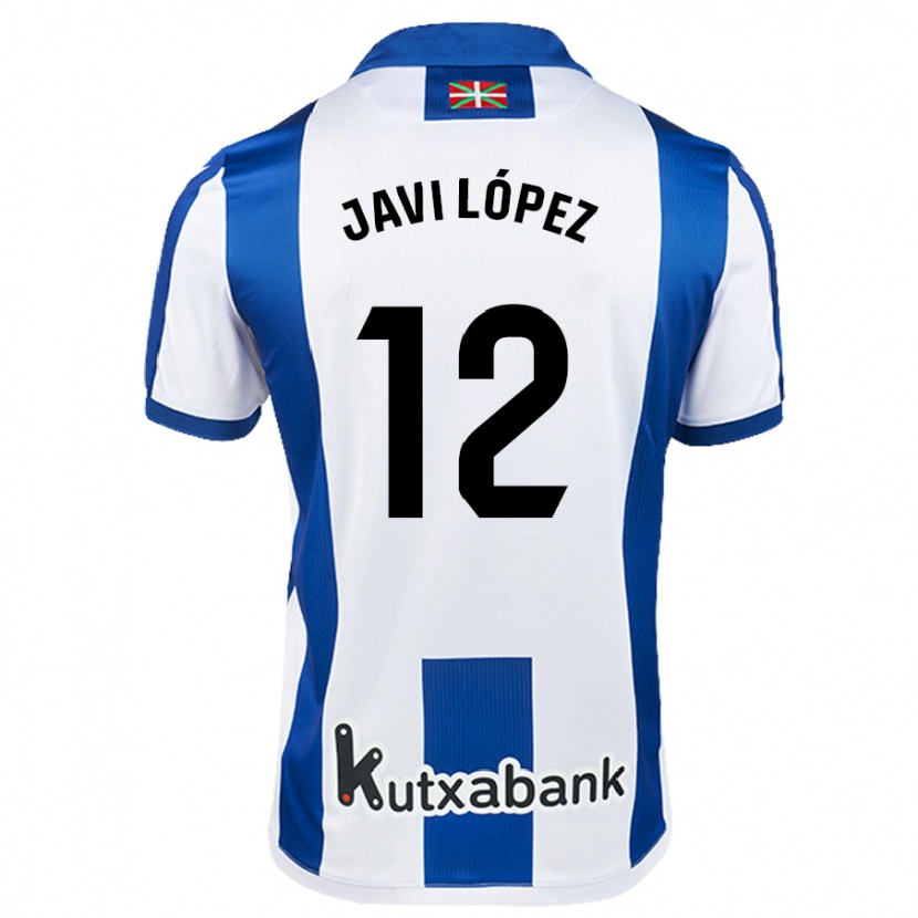 Danxen Herren Javi López #12 Weiß Blau Heimtrikot Trikot 2024/25 T-Shirt