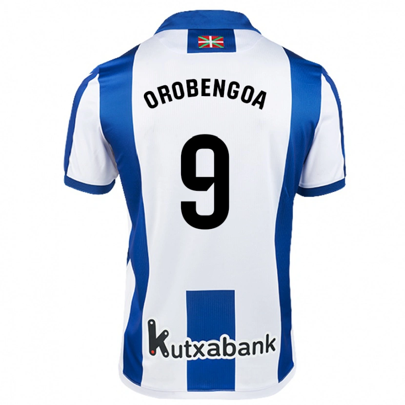 Danxen Herren Ekain Orobengoa #9 Weiß Blau Heimtrikot Trikot 2024/25 T-Shirt