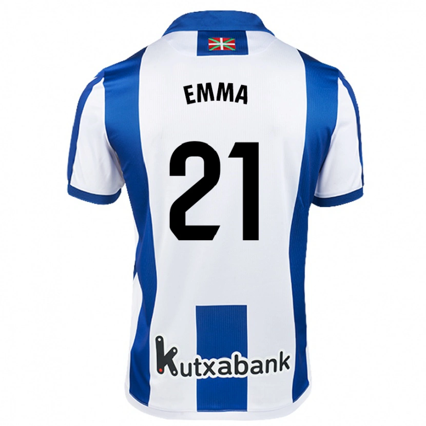 Danxen Herren Emma Ramirez Gorgoso #21 Weiß Blau Heimtrikot Trikot 2024/25 T-Shirt