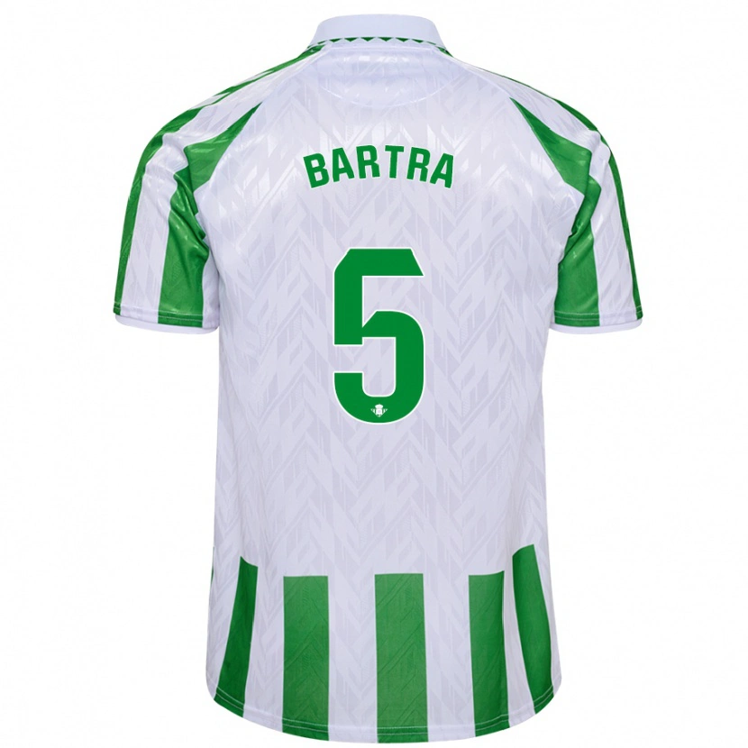 Danxen Herren Marc Bartra #5 Grün Weiße Streifen Heimtrikot Trikot 2024/25 T-Shirt