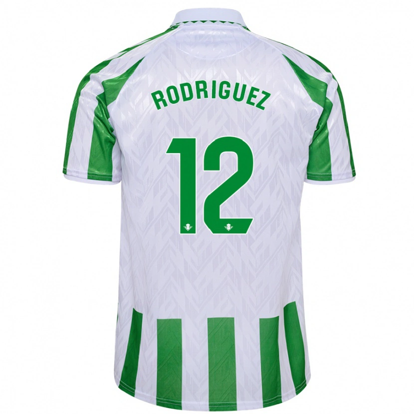 Danxen Herren Ricardo Rodríguez #12 Grün Weiße Streifen Heimtrikot Trikot 2024/25 T-Shirt