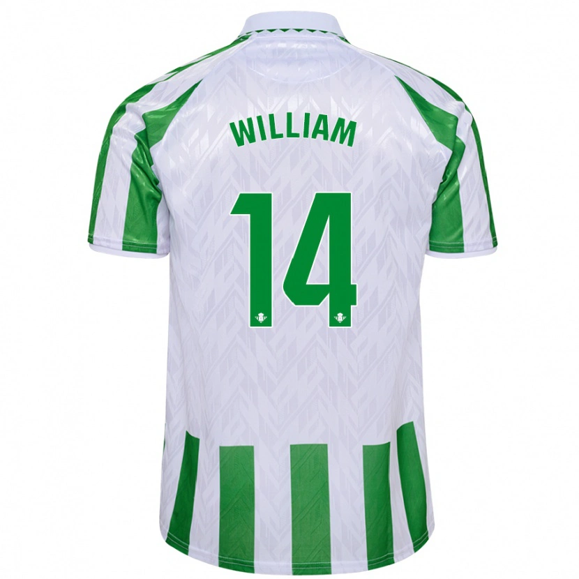 Danxen Herren William Carvalho #14 Grün Weiße Streifen Heimtrikot Trikot 2024/25 T-Shirt