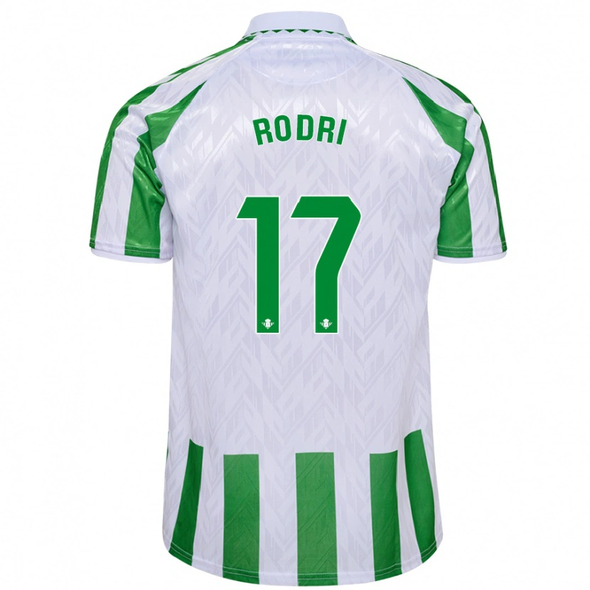 Danxen Herren Rodri Sánchez #17 Grün Weiße Streifen Heimtrikot Trikot 2024/25 T-Shirt