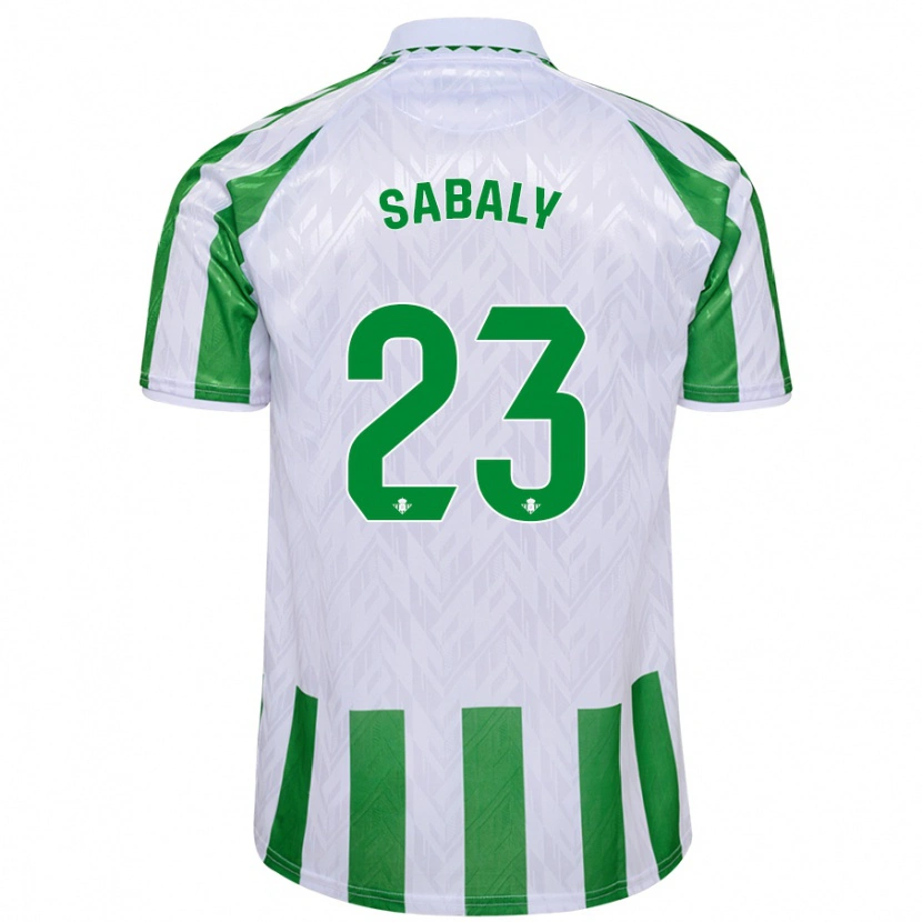 Danxen Herren Youssouf Sabaly #23 Grün Weiße Streifen Heimtrikot Trikot 2024/25 T-Shirt
