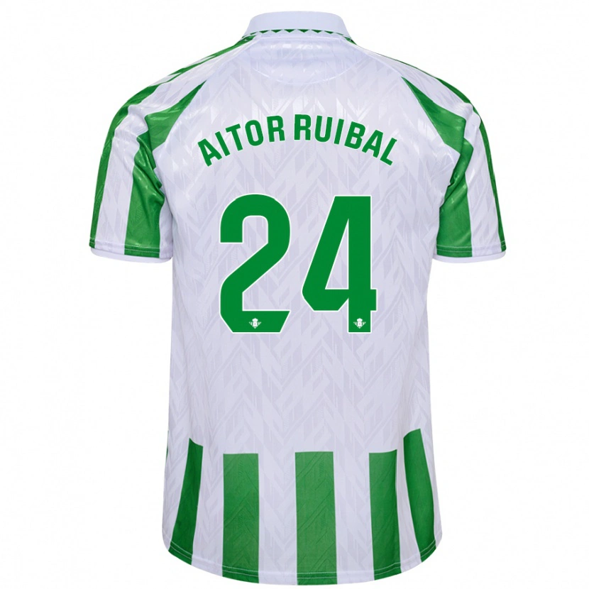 Danxen Herren Aitor Ruibal #24 Grün Weiße Streifen Heimtrikot Trikot 2024/25 T-Shirt