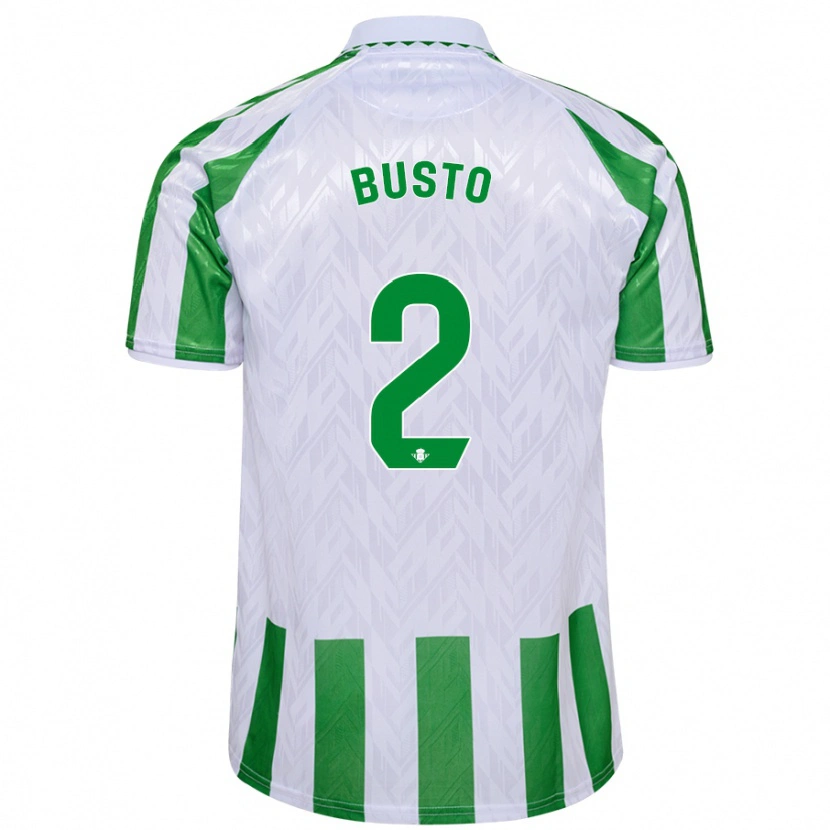Danxen Herren Pablo Busto #2 Grün Weiße Streifen Heimtrikot Trikot 2024/25 T-Shirt