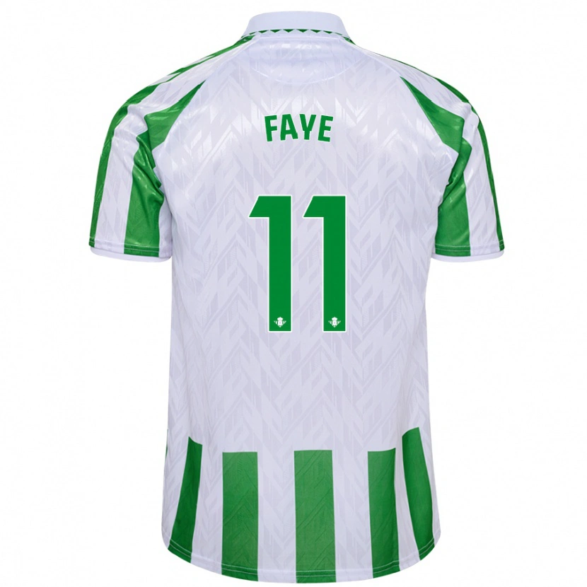 Danxen Herren Souleymane Faye #11 Grün Weiße Streifen Heimtrikot Trikot 2024/25 T-Shirt