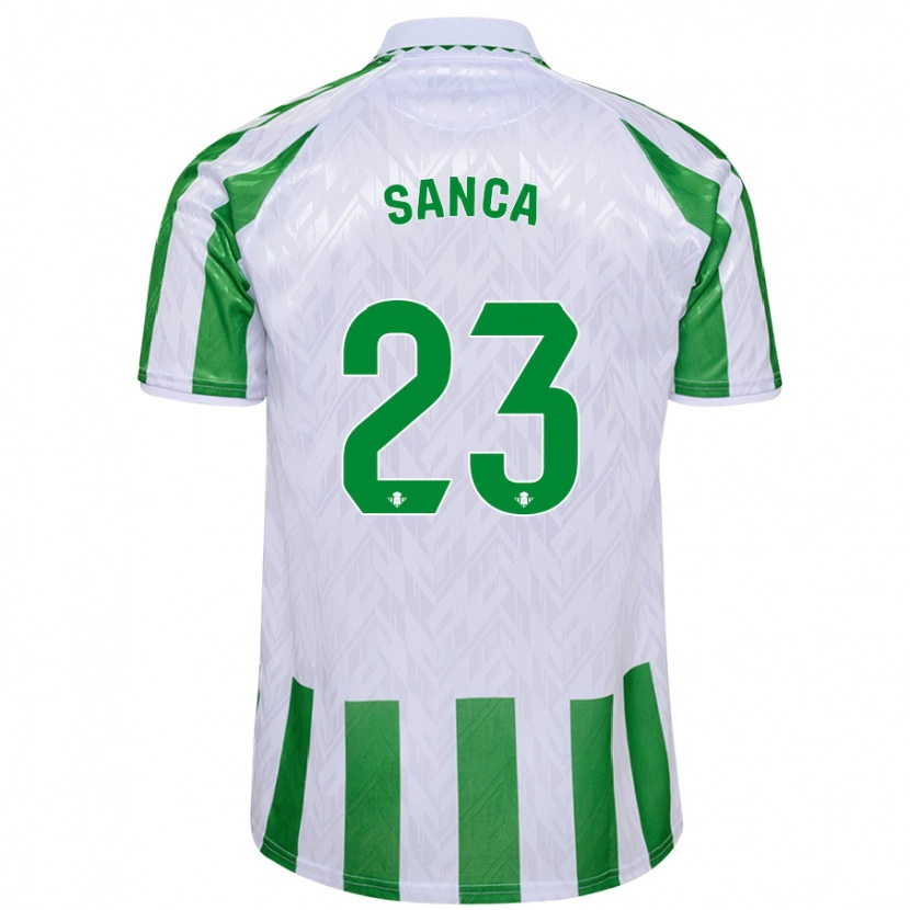 Danxen Herren Marciano Sanca #23 Grün Weiße Streifen Heimtrikot Trikot 2024/25 T-Shirt