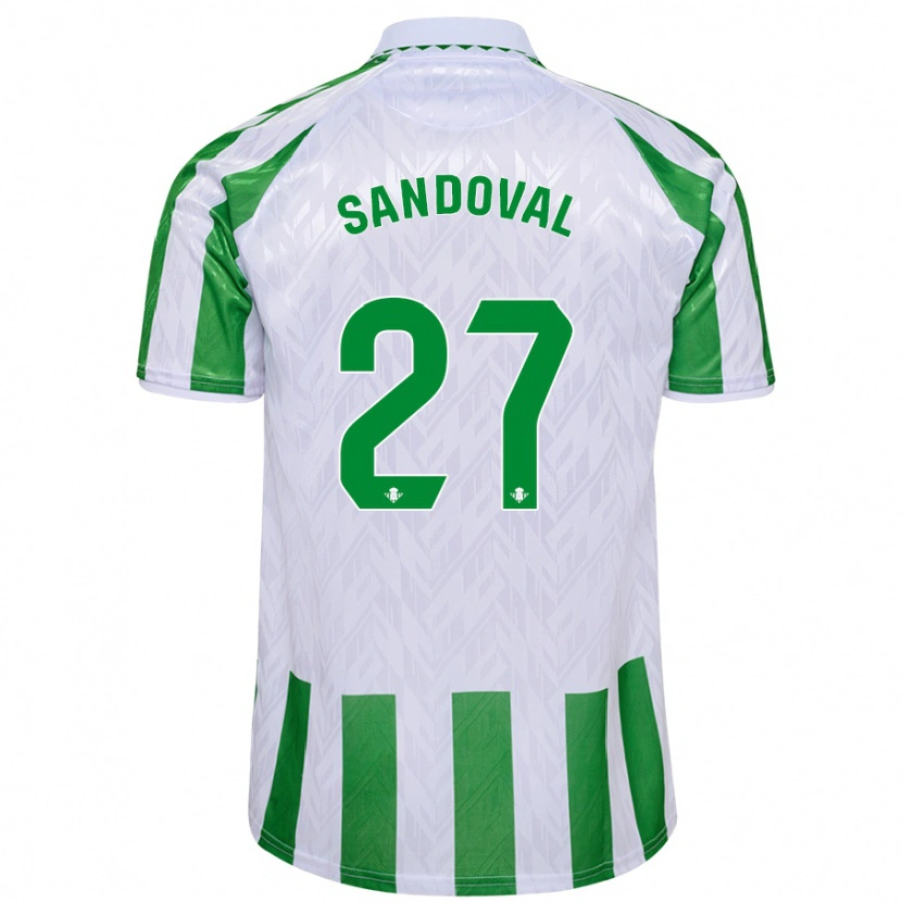 Danxen Herren Keimer Sandoval #27 Grün Weiße Streifen Heimtrikot Trikot 2024/25 T-Shirt