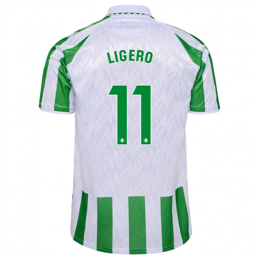 Danxen Herren Nuria Ligero #11 Grün Weiße Streifen Heimtrikot Trikot 2024/25 T-Shirt