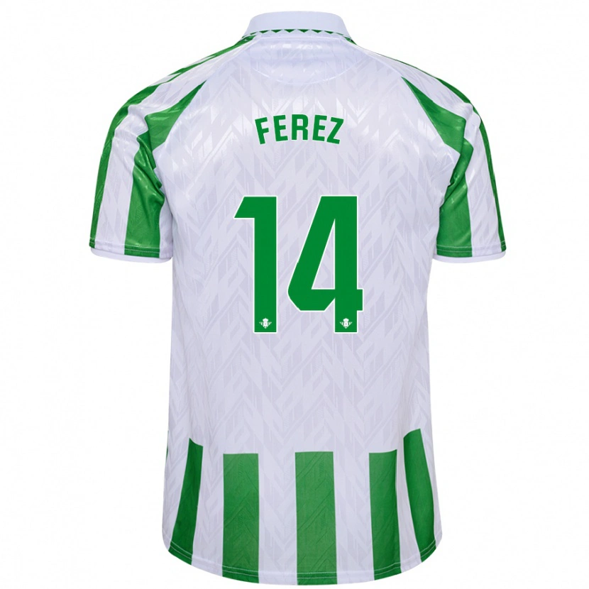 Danxen Herren Carolina Férez #14 Grün Weiße Streifen Heimtrikot Trikot 2024/25 T-Shirt
