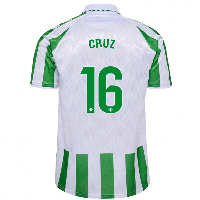 Danxen Herren Juan Cruz #16 Grün Weiße Streifen Heimtrikot Trikot 2024/25 T-Shirt